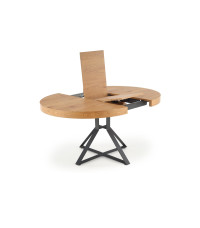 MERCY stół rozkładany, blat - dąb złoty, nogi - czarny (2p1szt)