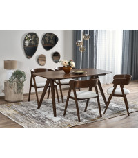 MIGUEL stół, blat - orzechowy, noga - orzechowy (1p1szt)