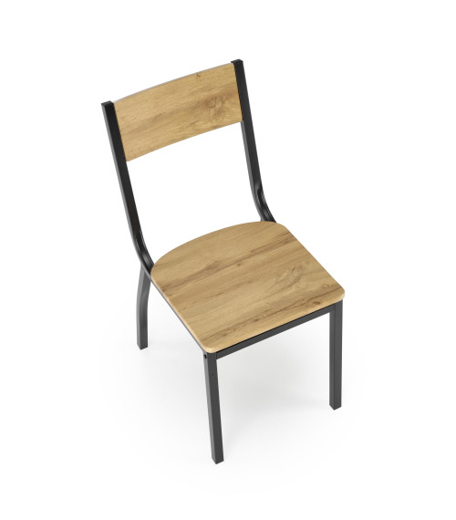 MILTON zestaw stół + 4 krzesła, naturalny / czarny (1p1szt)