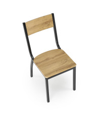 MILTON zestaw stół + 4 krzesła, naturalny / czarny (1p1szt)