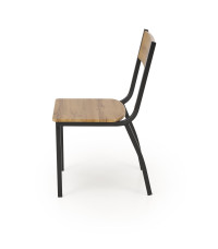 MILTON zestaw stół + 4 krzesła, naturalny / czarny (1p1szt)