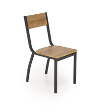 MILTON zestaw stół + 4 krzesła, naturalny / czarny (1p1szt)