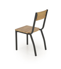 MILTON zestaw stół + 4 krzesła, naturalny / czarny (1p1szt)