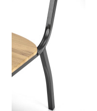 MILTON zestaw stół + 4 krzesła, naturalny / czarny (1p1szt)