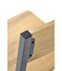 MILTON zestaw stół + 4 krzesła, naturalny / czarny (1p1szt)