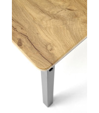 MILTON zestaw stół + 4 krzesła, naturalny / czarny (1p1szt)