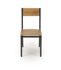 MILTON zestaw stół + 4 krzesła, naturalny / czarny (1p1szt)