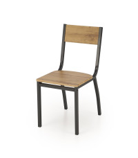 MILTON zestaw stół + 4 krzesła, naturalny / czarny (1p1szt)