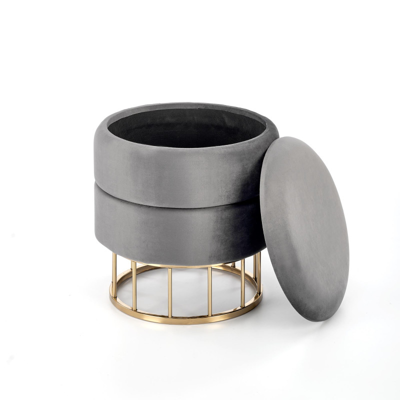 MINTY pufa popielaty / złoty (1p1szt)