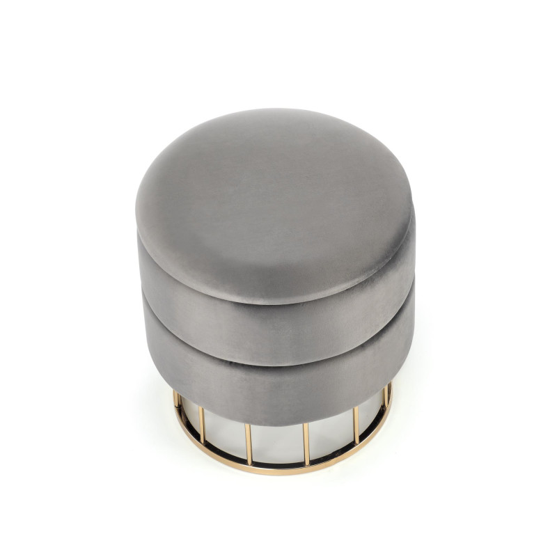 MINTY pufa popielaty / złoty (1p1szt)