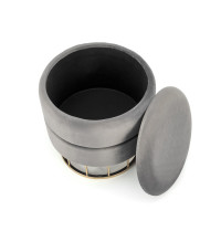 MINTY pufa popielaty / złoty (1p1szt)