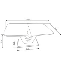 MISTRAL stół biały połysk (3p1szt)