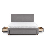 MODENA 160 cm łóżko tapicerowane z szufladami popiel (6p1szt)