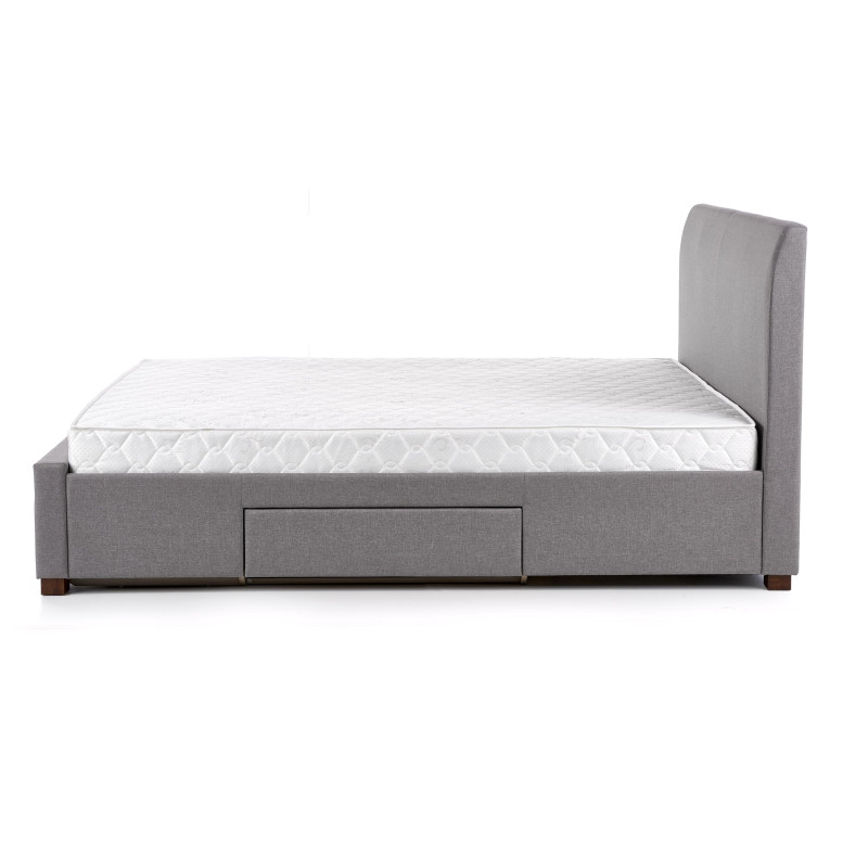 MODENA 160 cm łóżko tapicerowane z szufladami popiel (6p1szt)