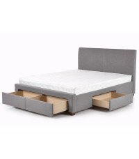 MODENA 160 cm łóżko tapicerowane z szufladami popiel (6p1szt)