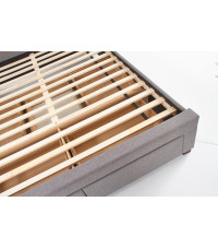 MODENA 160 cm łóżko tapicerowane z szufladami popiel (6p1szt)