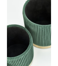 MONTY zestaw 2 puf, ciemny zielony (1p1kpl)