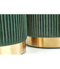 MONTY zestaw 2 puf, ciemny zielony (1p1kpl)