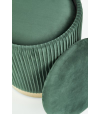 MONTY zestaw 2 puf, ciemny zielony (1p1kpl)