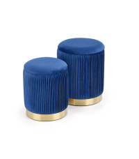 MONTY zestaw 2 puf, granatowy (1p1kpl)