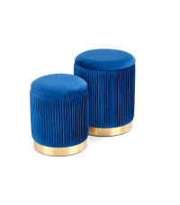 MONTY zestaw 2 puf, granatowy (1p1kpl)