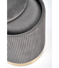 MONTY zestaw 2 puf, popielaty (1p1kpl)