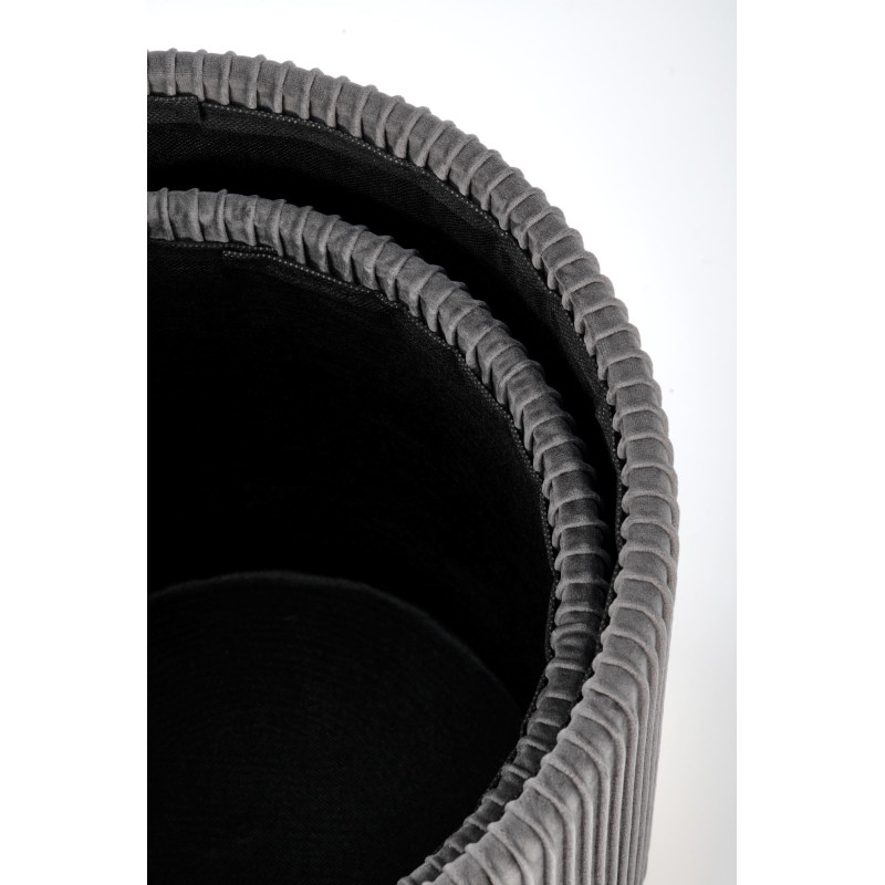 MONTY zestaw 2 puf, popielaty (1p1kpl)