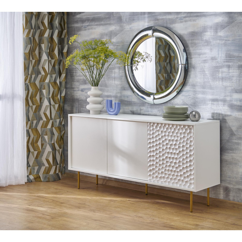 MOON lustro ścienne, srebrny (1p1szt)