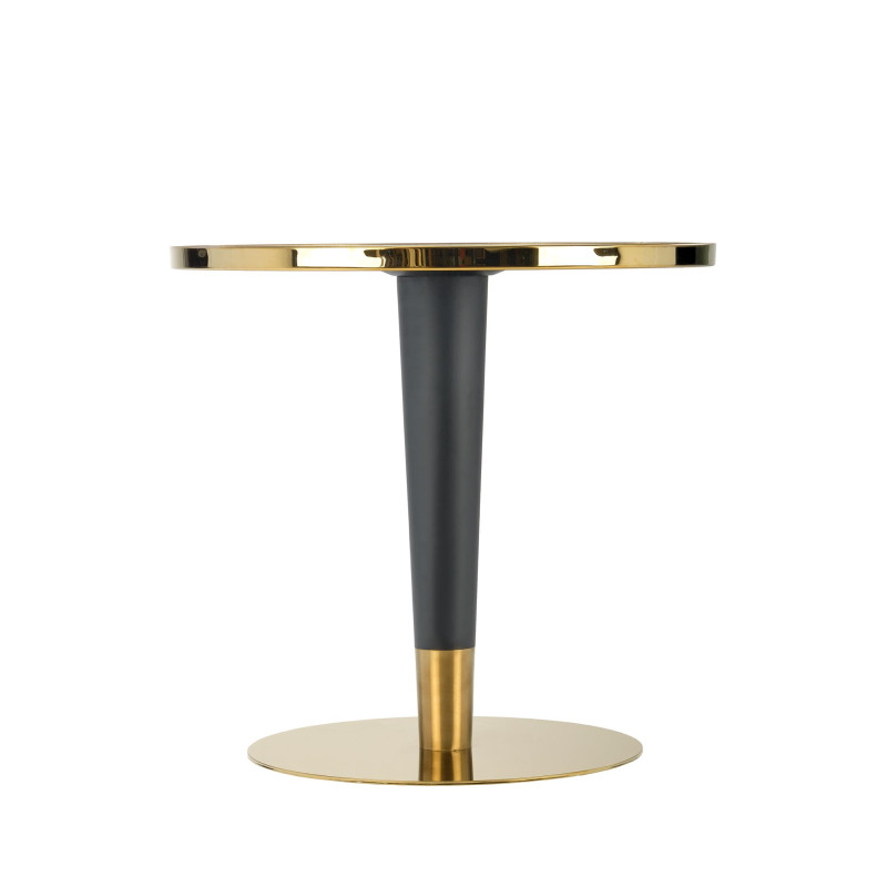 MORATA stół okrągły, biały marmur / czarny / złoty (3p1szt)