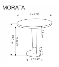 MORATA stół okrągły, biały marmur / czarny / złoty (3p1szt)