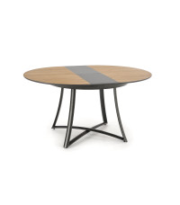 MORETTI stół rozkładany blat - dąb złoty / popielaty, nogi - antracyt (2p1szt)