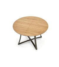 MORETTI stół rozkładany blat - dąb złoty / popielaty, nogi - antracyt (2p1szt)