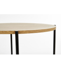 MORGAN stół okragły dąb złoty / czarny (1p1szt)