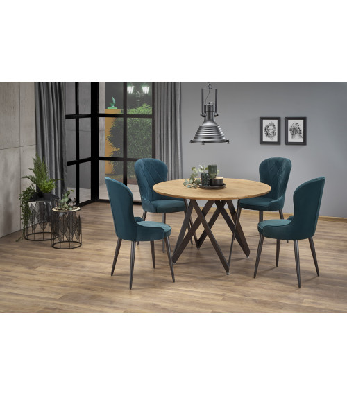 MOZAMBIK stół, blat - dab złoty, stelaż - czarny (2p1szt)