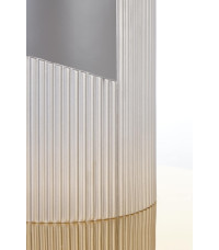 MUSCAT stół rozkładany blat - popielaty marmur, noga - jasny popiel / złoty (3p1szt)