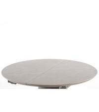 MUSCAT stół rozkładany blat - popielaty marmur, noga - jasny popiel / złoty (3p1szt)