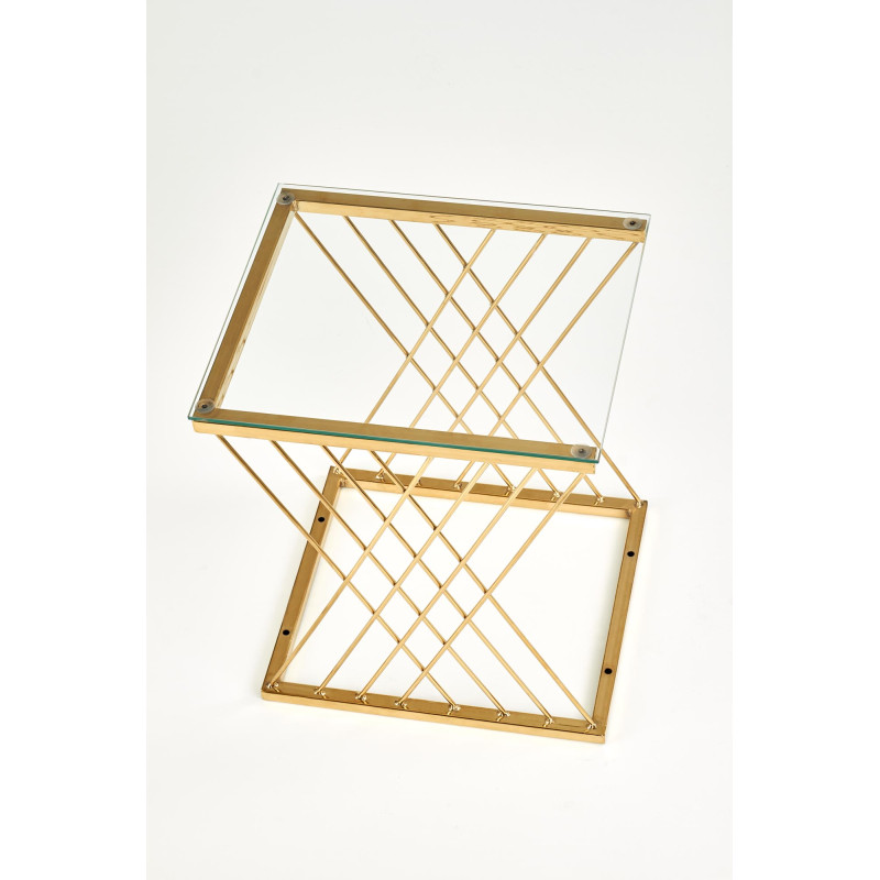 NANCY ława złoty / transparentny (2p1szt)