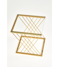 NANCY ława złoty / transparentny (2p1szt)