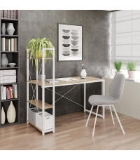 NARVIK B1 biurko biały/ dąb sonoma