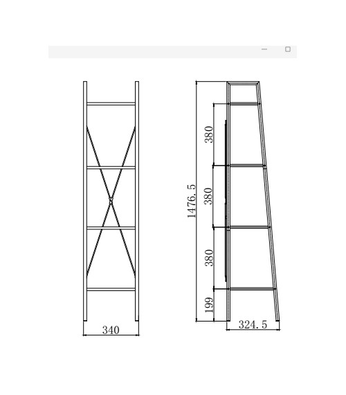 NARVIK REG1 czarny / dąb sonoma (1p1szt)