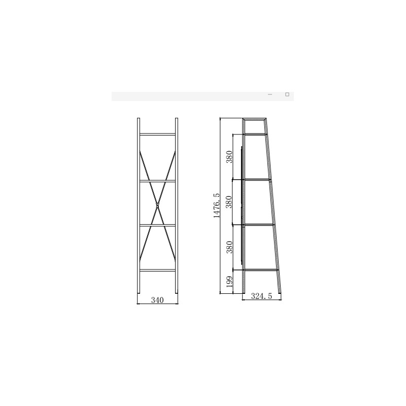NARVIK REG1 czarny / dąb sonoma (1p1szt)