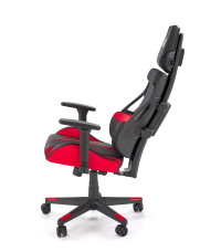 NITRO fotel gabinetowy eco skóra / tkanina, czarny / czerwony (1p1szt)