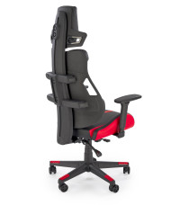 NITRO fotel gabinetowy eco skóra / tkanina, czarny / czerwony (1p1szt)