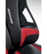 NITRO fotel gabinetowy eco skóra / tkanina, czarny / czerwony (1p1szt)