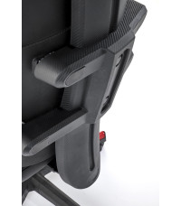 NITRO fotel gabinetowy eco skóra / tkanina, czarny / czerwony (1p1szt)