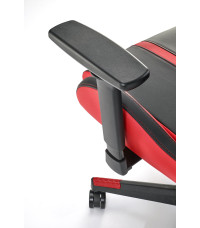 NITRO fotel gabinetowy eco skóra / tkanina, czarny / czerwony (1p1szt)