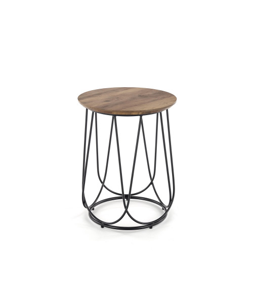 NUBIRA S ława stelaż - czarny, blat - orzechowy (1p1szt)