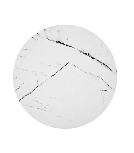 NUBIRA ława stelaż - czarny, blat - biały marmur (1p1szt)