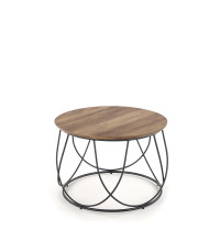 NUBIRA ława stelaż - czarny, blat - orzechowy (1p1szt)