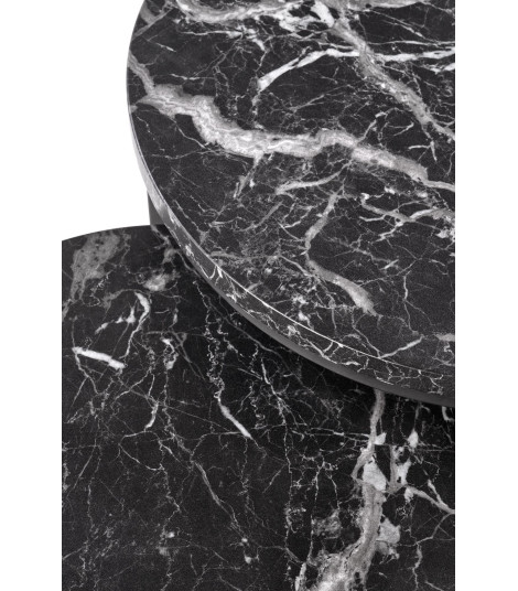 OREO zestaw dwóch ław czarny marmur / czarny (1p1szt)
